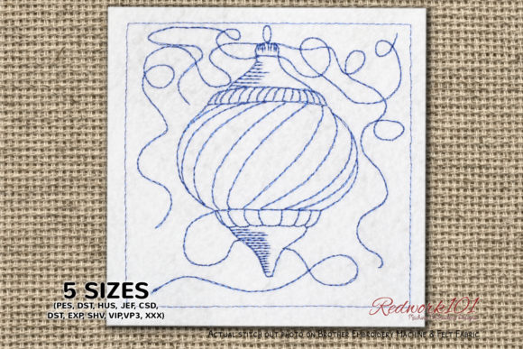 Review: Hanging Christmas Ornaments Redwork for Holiday Projects