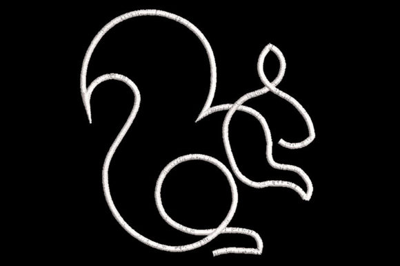 Review: Minimalistic One Line Squirrel Embroidery