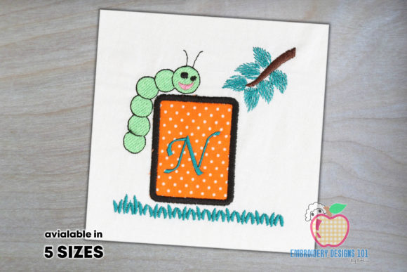 Review: Worm with Letter Frame Applique for Kids
