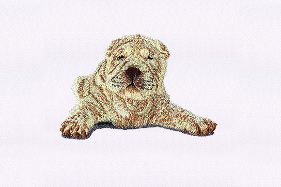 Shar-Pei: A Heartwarming Embroidery Design for Handmade Gifts